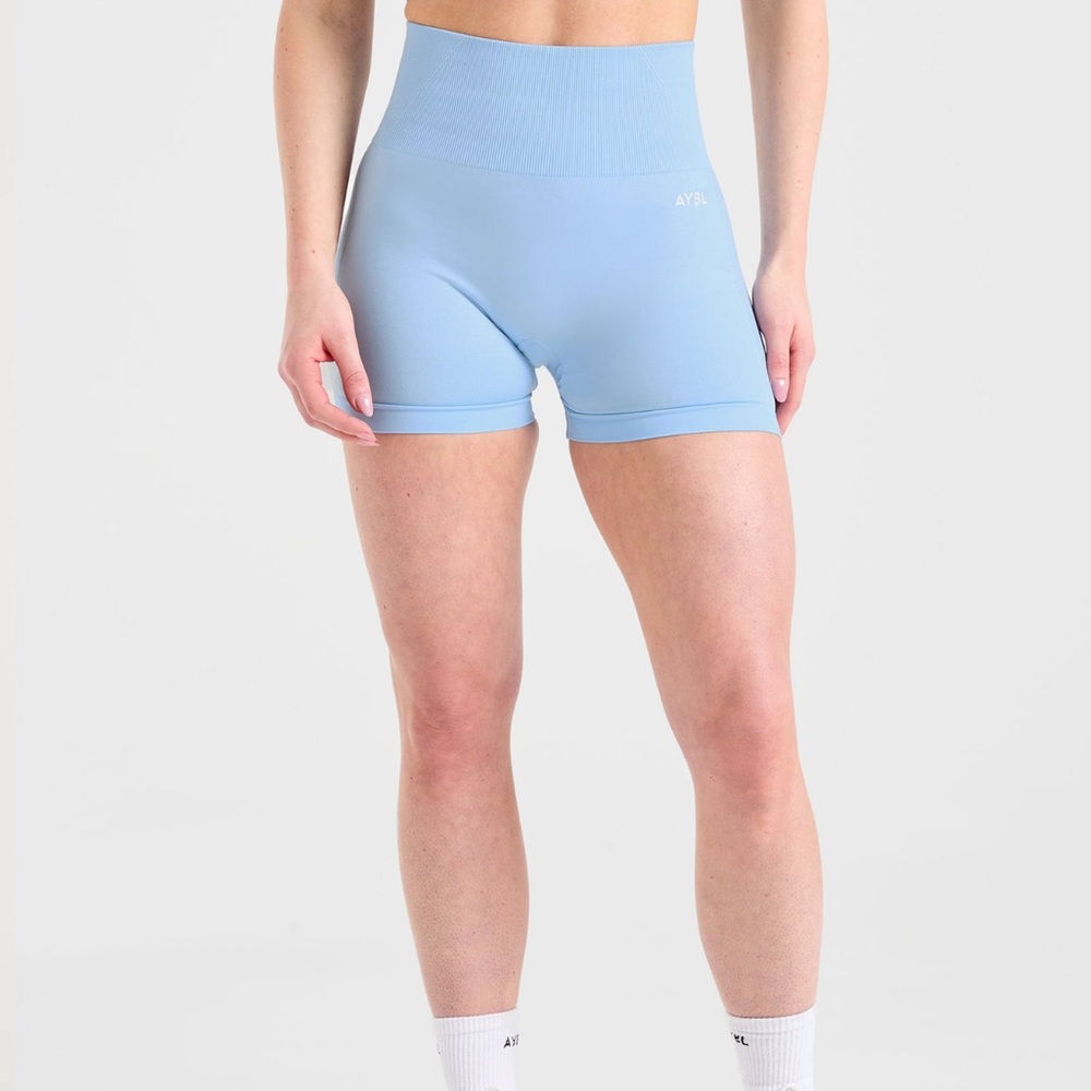 AYBL Blue Bike Shorts High-Waisted Seamless Design